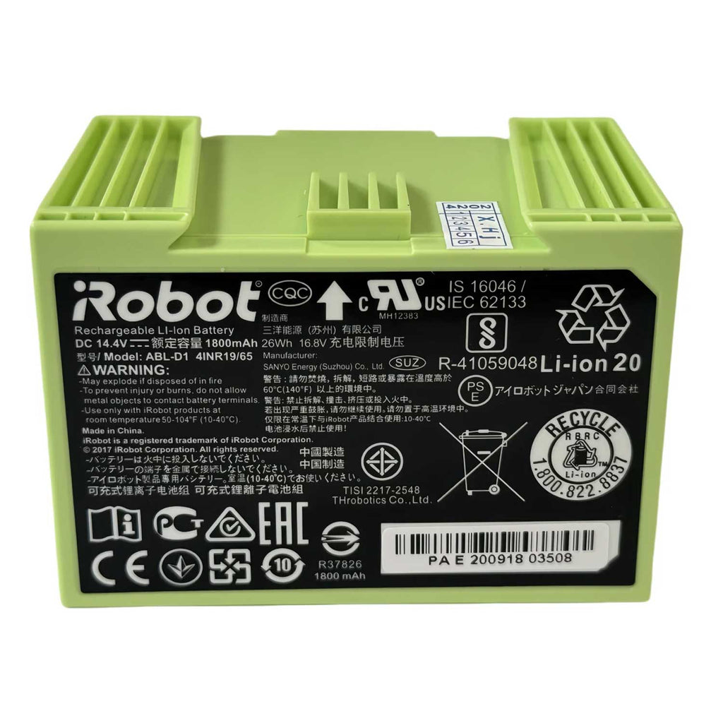 iRobot Roomba ABL-D1 Replacement Battery 14.4V 1800mAh Lithium Ion Battery for e5 e6 i1 i2 i3 i4 i5 i6 i7 i8 j5+ j6+ j7 Robot Vacuums